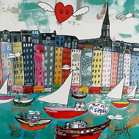 Rum i privatbostad D'hotes Du Carre Des Arts Honfleur